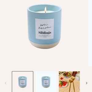 BNIB Blue and Cream Candle by Siblings